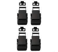 4pcs Spring Hinge Lock Stainless Steel Duckbill Buckle for Cabinet Boxes Tool Chests - Self Closing Latch 42x23mm Silver(Black)