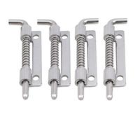 4Pcs Spring Loaded Latch, 90mm Stainless Steel Barrel Bolt Lock Spring Pin Loaded Locking Latch for Trailer Gate, Barn Door, Garage, Shed (Left+Right)