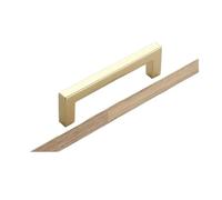 4pcs Square Bright Gold and Silver and Black Cabinet Door Handle Kitchen Drawer Closet Wardrobe Furniture Shoe a(Gold 96mm)