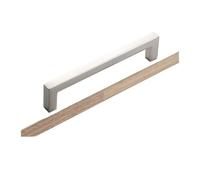 4pcs Square Bright Gold and Silver and Black Cabinet Door Handle Kitchen Drawer Closet Wardrobe Furniture Shoe a(Silver 128mm)
