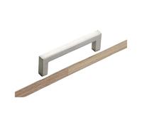 4pcs Square Bright Gold and Silver and Black Cabinet Door Handle Kitchen Drawer Closet Wardrobe Furniture Shoe a(Silver 96mm)