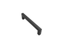 4pcs Square Bright Gold and Silver and Black Cabinet Door Handle Kitchen Drawer Closet Wardrobe Furniture Shoe a(Black 128mm)