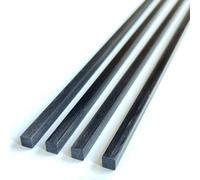 4pcs Square Carbon Fiber Rods Bars 6x6x420mm,Pultruded Solid Carbon Fiber Tubes