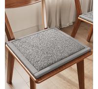 4pcs Square Chair Pads, Seat Cushions for Dining Chairs & Kitchen Stools, Non Slip Backing Washable Seat Pads for Hard Wooden Indoor Chairs, Replacement Cushions for Garden Patio Office(Black,50X50cm)