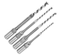 4pcs Square Hole Drill Bits Set 1/4 5/16 3/8 1/2 Inch High Hardness Wood Mortising Chisel for Woodworking Drilling Tools Suitable for Density Board Medium Fiber Board Particle Board and Wood