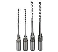 4Pcs Square Hole Drill Bits Set, Woodworking Drill Bits 6-9.5mm, Bearing Steel Square Hole Drill with U - Long Chip Flute for MDF Particle Board and Wood