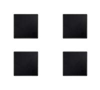 4Pcs Square Leather Cup Mats, 10cm*10cm Black Leather Coasters, Heat Resistant Cup Mats for Tabletop Protection