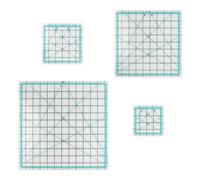 4pcs Square Quilting Ruler - Acrylic Sewing Ruler with Non Slip Print, Double Colour Grid Lines for Quilt, Patchwork, Measuring, Cutting