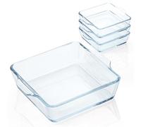 4pcs Square Small Baking Dish, Small Glass Baking Dishes for Oven Microwave Air Fryer, Casserole Dishes, 5x5 Inch Baking Dish