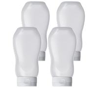 4PCS Squeeze Bottles for Sauces 11 Oz Salad Dressing Container Bottle BPA Free Ketchup Bottles Squeeze Clear Condiment Squeeze Bottles Leakproof Sauce Bottles with Flip Top Cap, Squeeze Bottles For