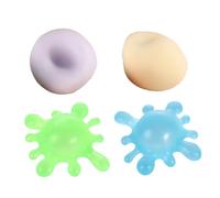 4PCS Squish Ball, Fidget Toys Squishy, Stress Balls for Anxiety, Squishy Ball Hand Grip Pressure Ball, Stress Balls Toy Age 5 to Adult, Ideal for School, Office & Anxiety Relief, Sensory Toys