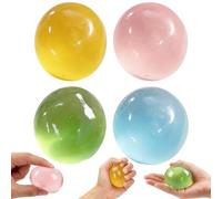 4PCS Squishy Fidget Toys, Oil Pulling Coconut Oil, Coconut Oil Squishy Ball Set for Focus Enhancement and Anxiety Management, for Families, Offices and Studies to Relieve Stress