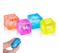 4Pcs Squishy Stress Relief Cubes - Slow Rise Squeeze Fidget Ball Toy, Stress Ball Fidget Toy Nice Cube Gumdrop, Sensory Sugar Ball, Stress Relief Anxiety Toys for Kids Adults Autism ADHD, 3cm