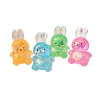 4PCS Squishy Stress Toys Big Eared Bunny Squishy Fidget Toys Portable Anxiety Relief Squeeze Ball for Office, School and Travel A01