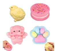 4Pcs Squishy Toys, Popular Squishies Squishys Squishy Fidget Toys Fidgets Squishys Squishes Squeezy Squishyes Cute Squishyes, Are Convenient to Carry Around or Given As Gifts (Claw Color Random)