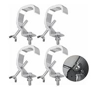 4pcs Stage Light Clamp Heavy Duty Anti Slip Cast Aluminum Stage Lamp Hook Kit for 30 to 52mm Tube Clamping Tool for DJ Spotlight Moving Head Light