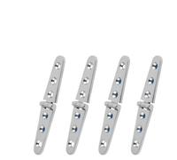 4pcs Stainless Steel 316 Door Strap Hinge with 6 Holes Mirror Polish Marine Boat Hardware Casting Hinge 30x152mm