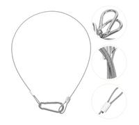 4pcs Stainless Steel Cable Lock with Carabiner Clasp, 2.0mm 480mm | Lock Cable, Anti-drop Support, Silver Finish, for Luggage Loops, Stage Lights, Display Setups