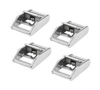 4Pcs Stainless Steel Cam Buckle Set, Heavy Duty Cam Buckles For 25Mm Webbing For Outdoor Gear Boat Accessories Roof Rack Straps, Silver