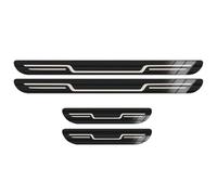 4Pcs Stainless Steel Car Door Sill Protector for BUICK Enclave, Front Rear Door Pedal Kick Protection Anti-Scratch Entry Edge Guard Trim,A/Black Titanium Brushed