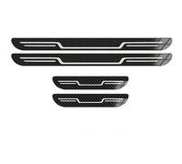 4pcs Stainless Steel Car Door Sill Protector for Jeep Grand Cherokee Comander Wrangler Compass Renegade Patriot, Scuff Guard Threshold Welcome Pedal Strip Cover Stainless Steel Scuff Plate Sticker