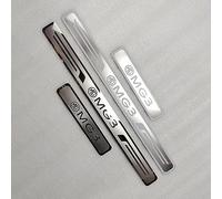 4pcs Stainless Steel Car Door Sill Protector Strips for MG MG3, Car Door Edge Entry Scuff Guard Strips, Threshold Plate Welcome Pedal Trim