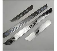 4pcs Stainless Steel Car Door Sill Protector Strips for Vauxhall Opel Grandland X, Car Door Edge Entry Scuff Guard Strips, Threshold Plate Welcome Pedal Trim