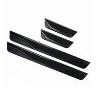 4pcs Stainless Steel Car Door Sill Protector Strips for VW T-ROC 2017-2022 2023 2024, Car Door Edge Entry Scuff Guard Strips, Welcome Pedal Trim,Black