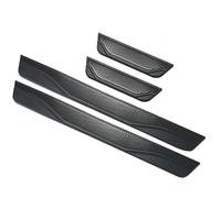 4pcs Stainless Steel Car Door Sill Protector Strips for VW T-ROC AC7 2020-, Car Door Edge Entry Scuff Guard Strips, Welcome Pedal Trim,Carbon Fiber