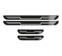 4Pcs Stainless Steel Car Door Sill Protectors Scratch Guard for Chevrolet Chevy Colorado GMC Canyon 2023 2024 2025, Protection Kick Plates Edge Entry Scuff Strips Welcome Pedal,E-One Size