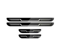 4Pcs Stainless Steel Car Door Sill Strip For BMW 3 Series M340i xDrive,Edge Entry Guards Scuff Kick Plates Sticker Trim External,B/Black Titanium Mirror