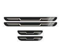 4Pcs Stainless Steel Car Door Sill Strip For BMW 3 Series M340i xDrive,Edge Entry Guards Scuff Kick Plates Sticker Trim External,A/Black Titanium Brushed