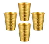 4pcs Stainless Steel Coffee Tumblers, Hammered Texture, 300ml