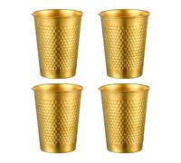4pcs Stainless Steel Coffee Tumblers, Hammered Texture, 350ml