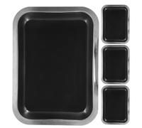 4pcs Stainless Steel Dissection Pan for Biology Lab Use