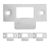 4pcs Stainless Steel Door Strike Plate Silver Front Lock Replacement
