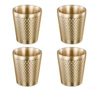 4pcs Stainless Steel Double Wall Insulated Cups 175ml Stackable Reusable Drinkware For Camping Picnic Outdoor And Travel(yellow)