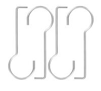 4PCS Stainless Steel Drain Grid Puller Tool - Shower Drain Removal Key with Anti-Bend Grille Puller Lift Out Tool (9.9x3.1x0.24cm) for Bathroom, Kitchen & Roof Gutter Cleaning Heavy Duty