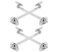 4pcs Stainless Steel Drop Down Cabinet Door Support Rod | Pneumatic Lift Spring, Hydraulic Slow-down Mechanism, Rotatable Telescopic Design, for Cupboard Doors and Boxes
