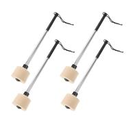 4pcs Stainless Steel Drum Mallet 14 Inch Felt Head for Marching Bass | Wool Felt Head, Anti-slip Ergonomic Grip, Balanced Feel for Studio Practice and Long Rehearsals, Strap Included