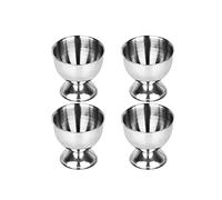 4PCS Stainless Steel Egg Cups Set Tray for Hard & Soft Boiled Eggs Kitchen Tool
