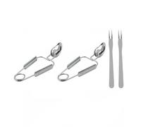 4PCS Stainless Steel Escargot Tongs & Fork Set - Professional Snail Utensils for Kitchen, BBQ & Restaurant - Multi-Functional Serving Tools for Bread, Seafood & More