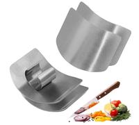 4PCS Stainless Steel Finger Shield, Knife Finger Guards for Cutting Food and Vegetables Stainless Steel Finger Protector Safe Chopping Tools for Slicing Dicing Chopping