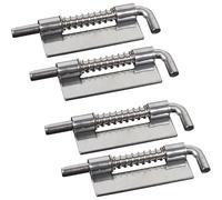 4pcs Stainless Steel Flat Pin Hinge Spring Latch, Heavy Duty Spring Loaded Distribution Cabinet Box Hinge Bolt for Home Garage Garden (8669-Z)