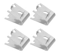4pcs Stainless Steel Fridge Shelf Clip Support Brackets for Freezers | Adjustable Hooks, Silver Finish, Rear Rails and Partition Shelves, Corrosion Proof Hardware for Repair