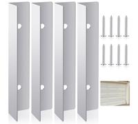 4Pcs Stainless Steel Garage Door Mouse Guard Garage Door Side Seal Keep Prevent Rats Mice Snake Fallen Leaves Out Sunscreen Moisture Proof Permanent Fix Suitable for Residential Commercial (White)