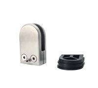 4pcs Stainless Steel Glass Clamp Adjustable Bracket Railing Clip Fixed Sandwich Board for Balustrade Staircase Handrail(15-20MM)