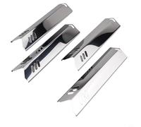 4pcs Stainless Steel Heat Plate for Gas Grill BBQ Silver BBQ Burner Cover Replacement 4 Pack Heat Tent Shield for Even Cooking Gas Grill 4pcs Grill Heat Plate 304 Stainless Steel Heat Deflector for