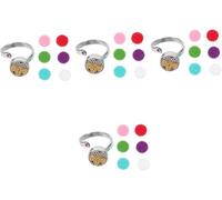 4pcs Stainless Steel Hollow Open Rings Hypoallergenic Material, Handcrafted Craftsmanship, Exquisite Detail Decoration for Fragrance Oils and Use