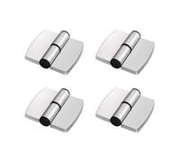 4Pcs Stainless Steel PublicToilet Toilet Partition Hardware Connection Accessories Hotel Shopping Mall Public Toilet Partition Hinge Self-Closing Spring Hinge (Left Side)